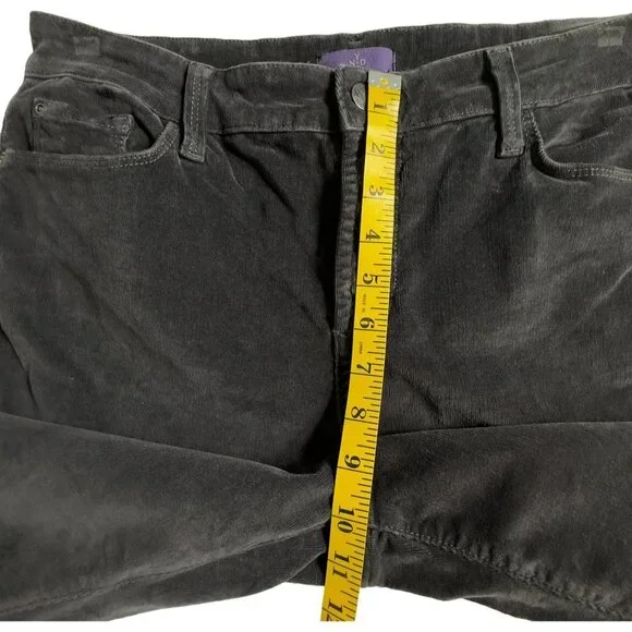 NYDJ Gray Straight Leg Lift Tuck Technology Corduroy Jeans (12) - Picture 10 of 14